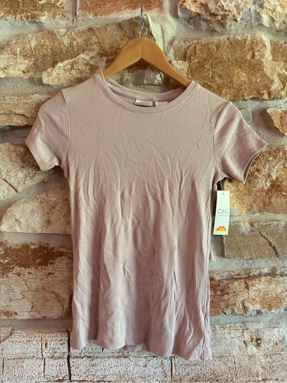 C&C California Pale Mauve Short Sleeve Crewneck Tee